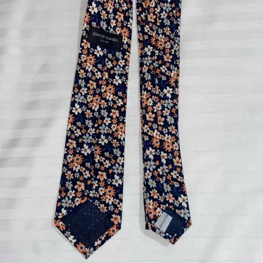 Pierre Cardin Flower Floral Skinny Tie
